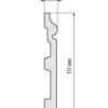 Elegance LPC-22 grindjuostės profilio matmenys