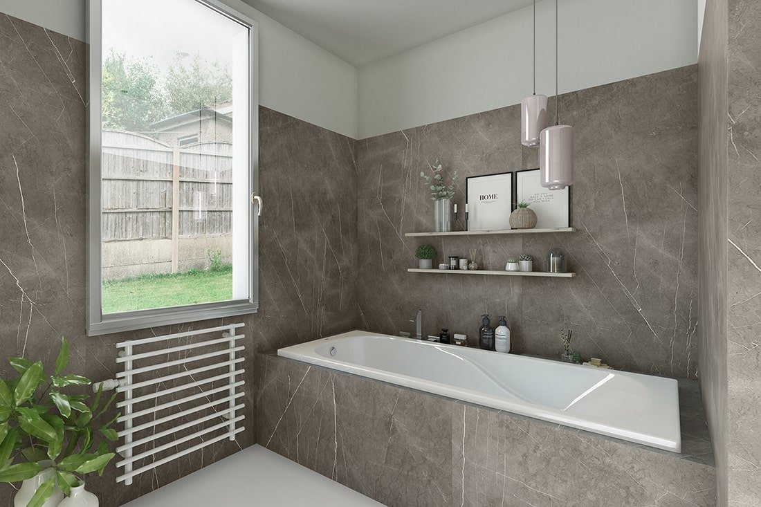 CLASSEN CERAMIN Tiles Marmi Magellan Grey – akmens dekoro vonios sienų apdaila